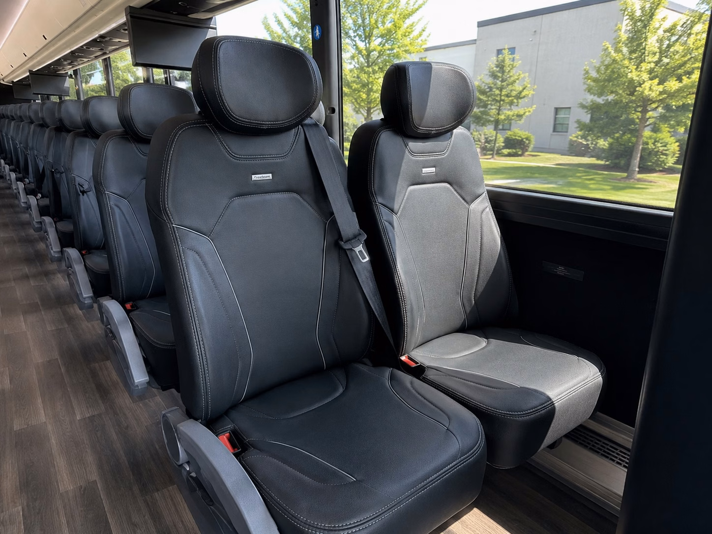 56 passenger charter bus interior