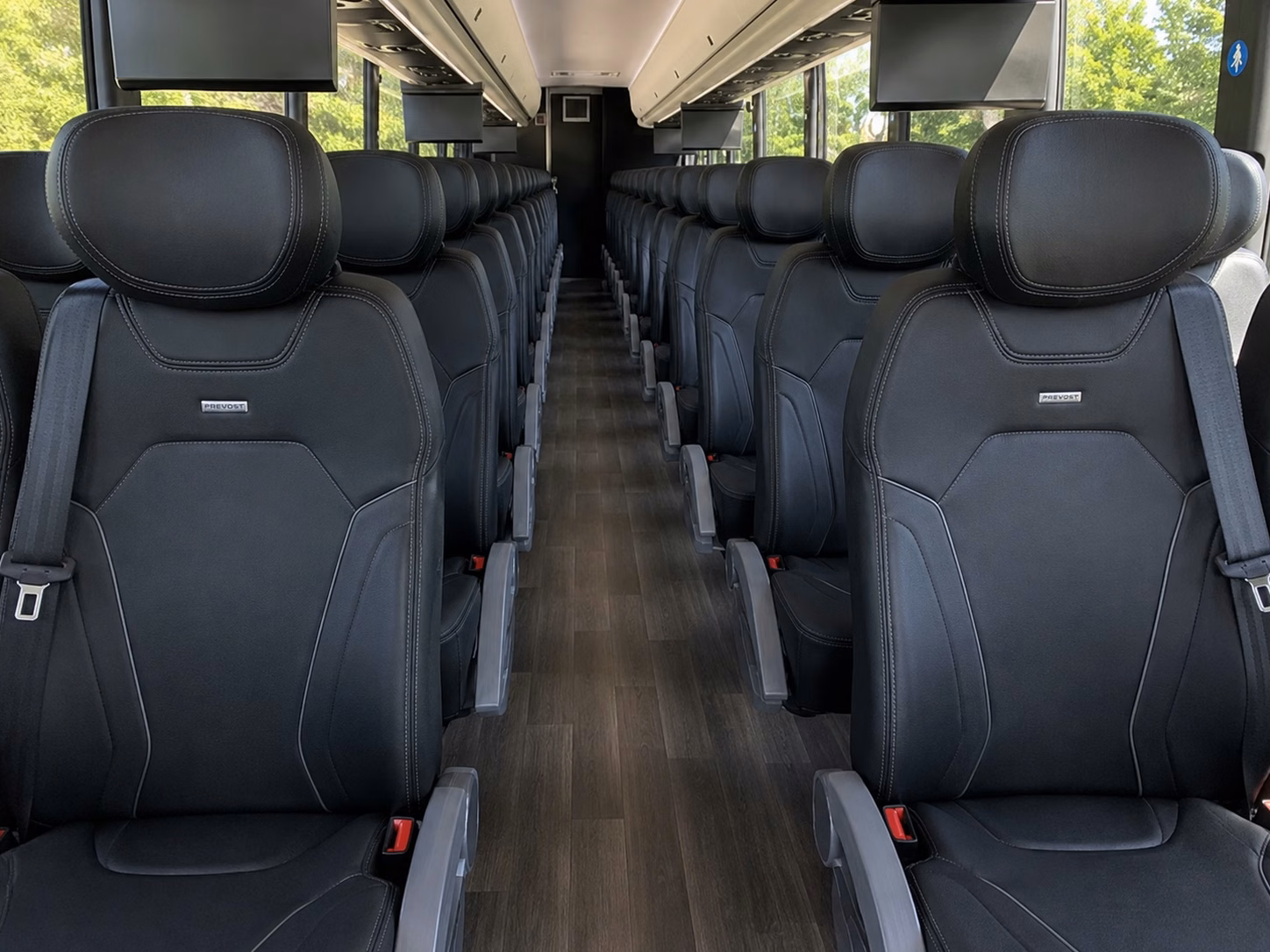 raleigh charter bus interior